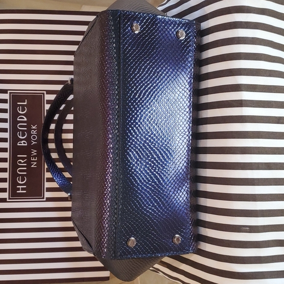 HENRI BENDELπHPπ Bijoux Satchel Metallic Snake Pattern! RARE! πππππππ - Picture 12 of 16